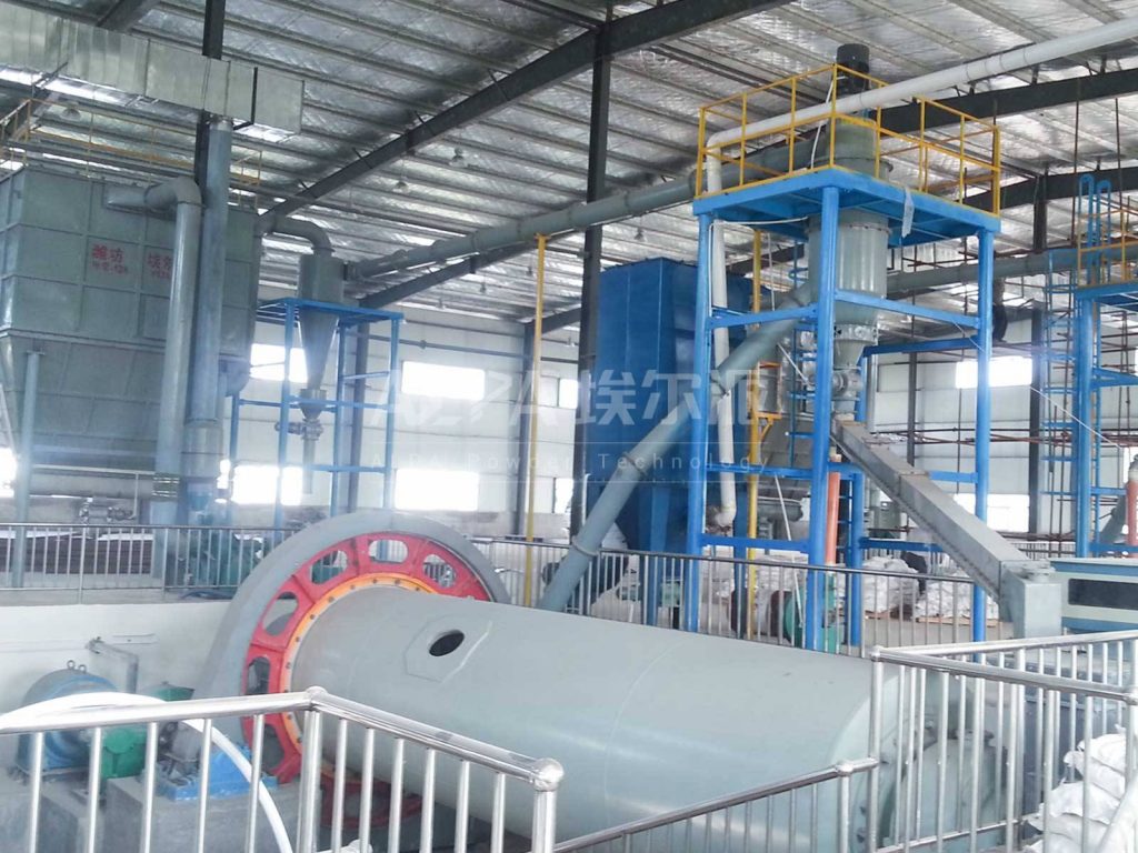 Quartz ball mill and air classifier production line of a silicon